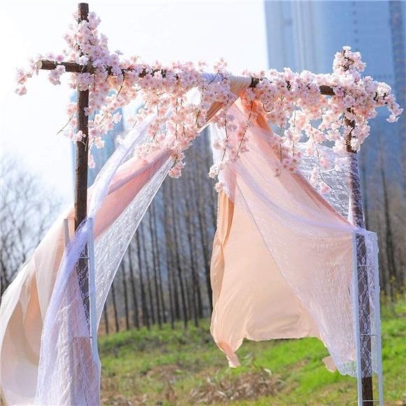 8pcs 47.2ft Artificial Cherry Blossom Flower Garland Hanging Vines for Spring - Picture 7 of 7